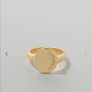 Bryan Anthony Enough Signet Ring Gold Size 6